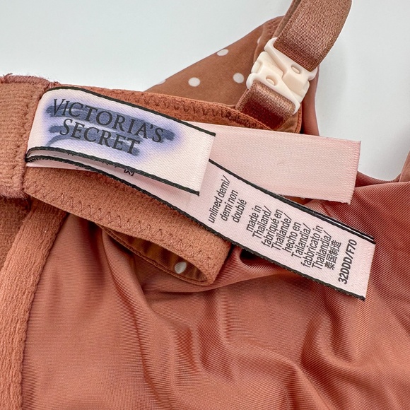 Victoria's Secret Brown & White Polka Dot Unlined Demi Bra - Picture 5 of 6